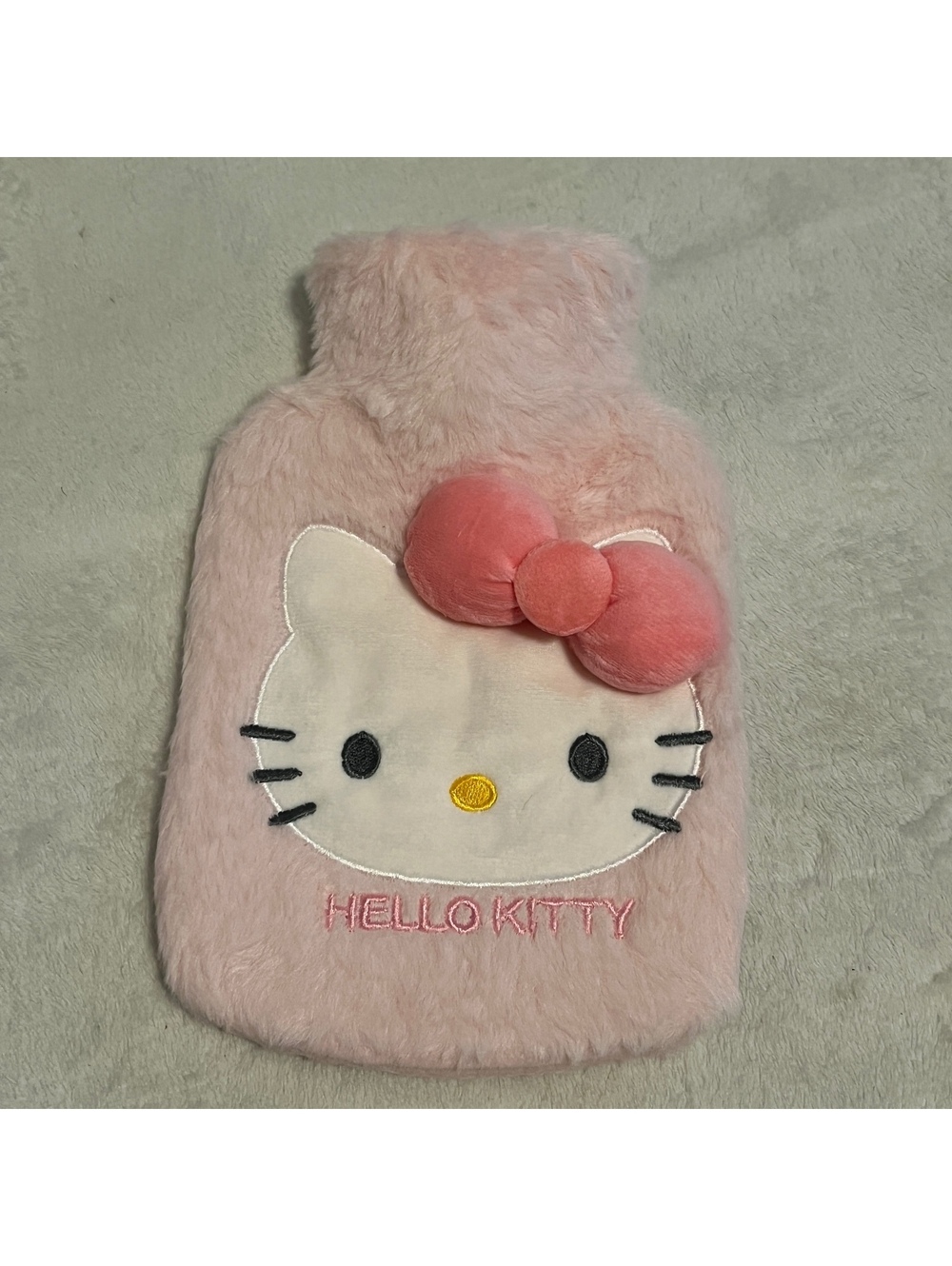 Hello Kitty pink plush hot water bottle